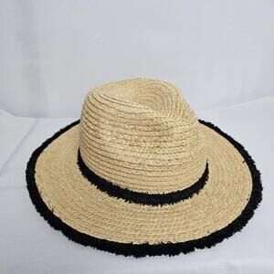 Summer & Rose Ashley Straw Hat Fedora‎ Wide Brim